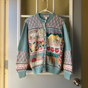 SOLD Instagram / Orvis Hand Knit Chunky Sweater Cardigan